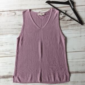 Loft Dusty Lilac Purple Sleeveless Sweater Dress Sz XL